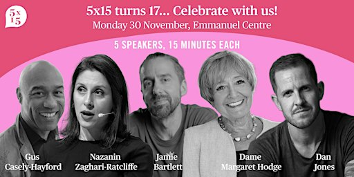 5x15 Turns 17: Live at Emmanuel Centre, November 2026