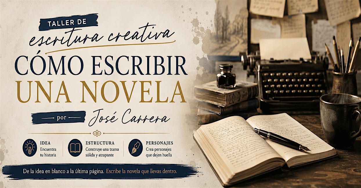 Presentación Taller de Escritura Creativa: CÓMO ESCRIBIR UNA NOVELA