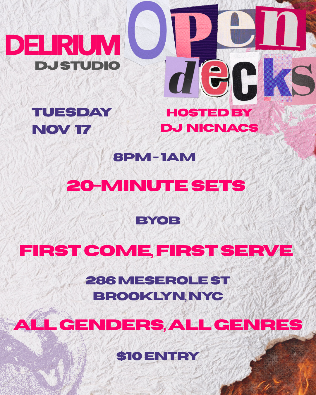 Delirium Open Decks