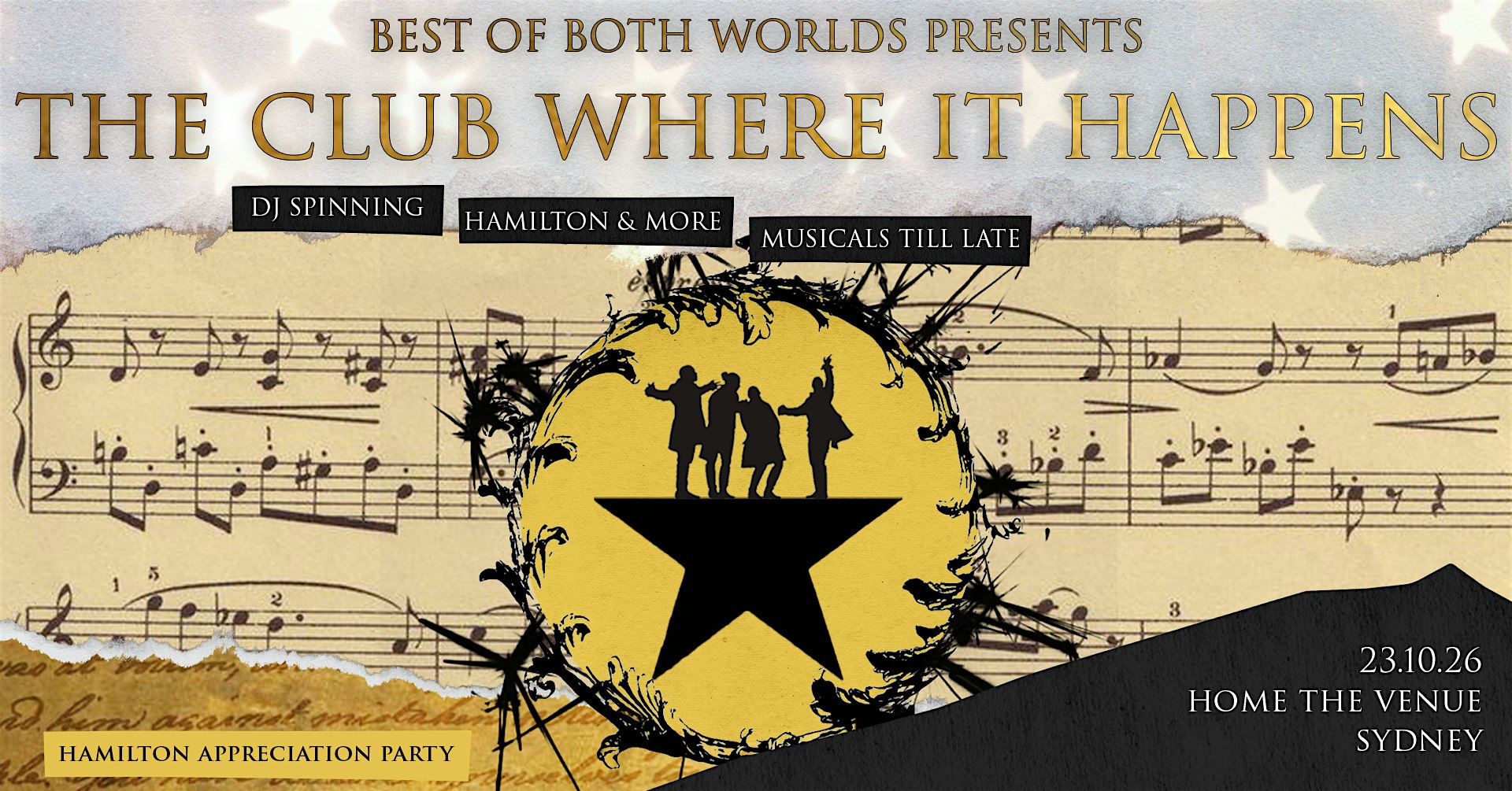 The Club Where it Happens: Hamilton Appreciation Party - Sydney