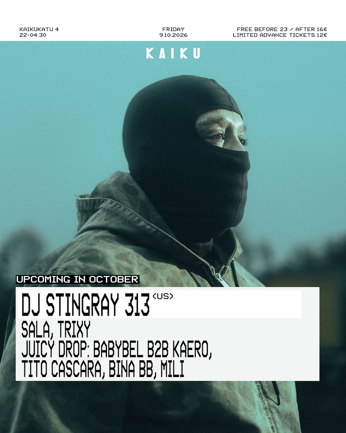 Kaiku presents: DJ Stingray 313 (US)