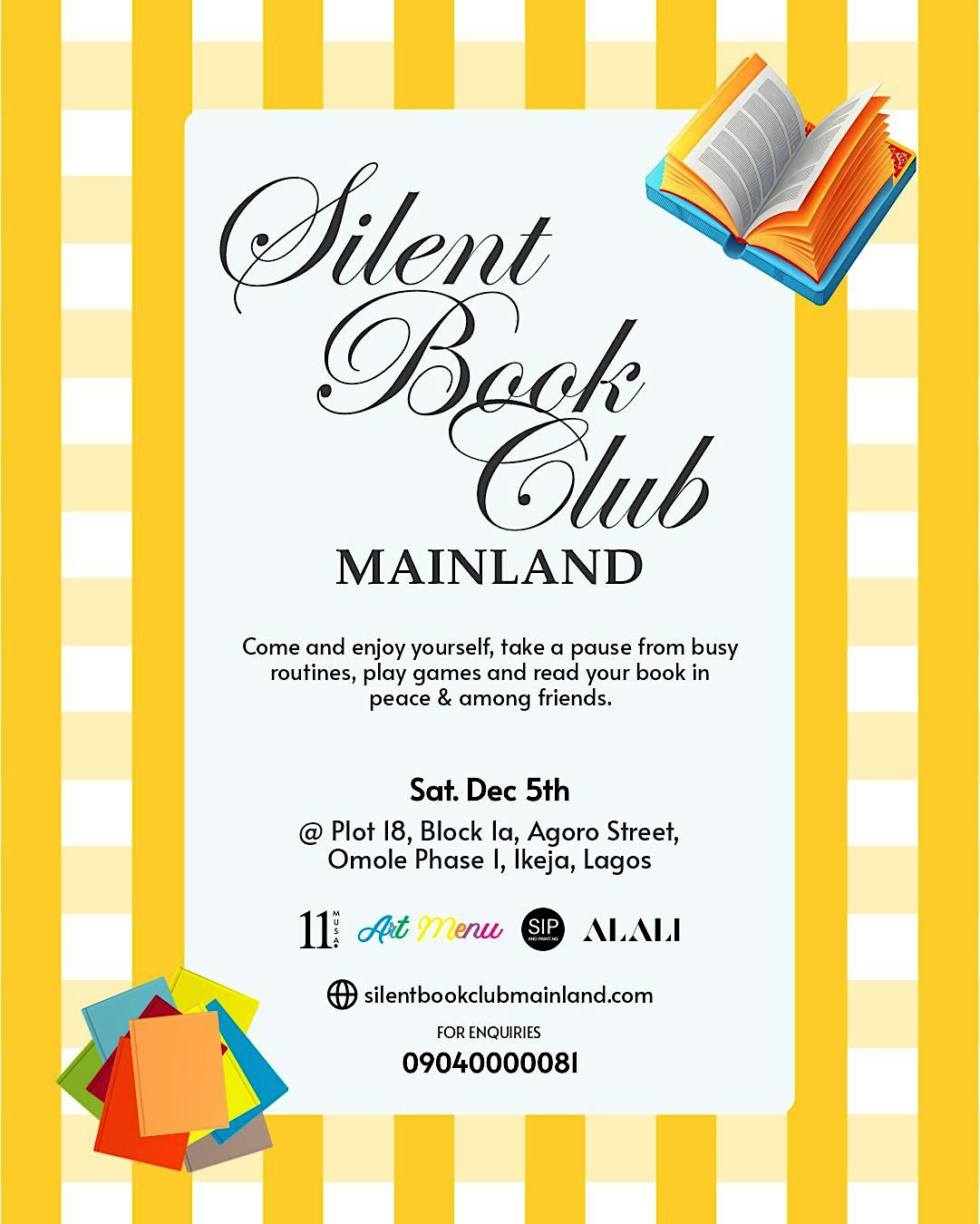 Silent Book Club Mainland — Free Reading Hangout at Atrium, Ikeja