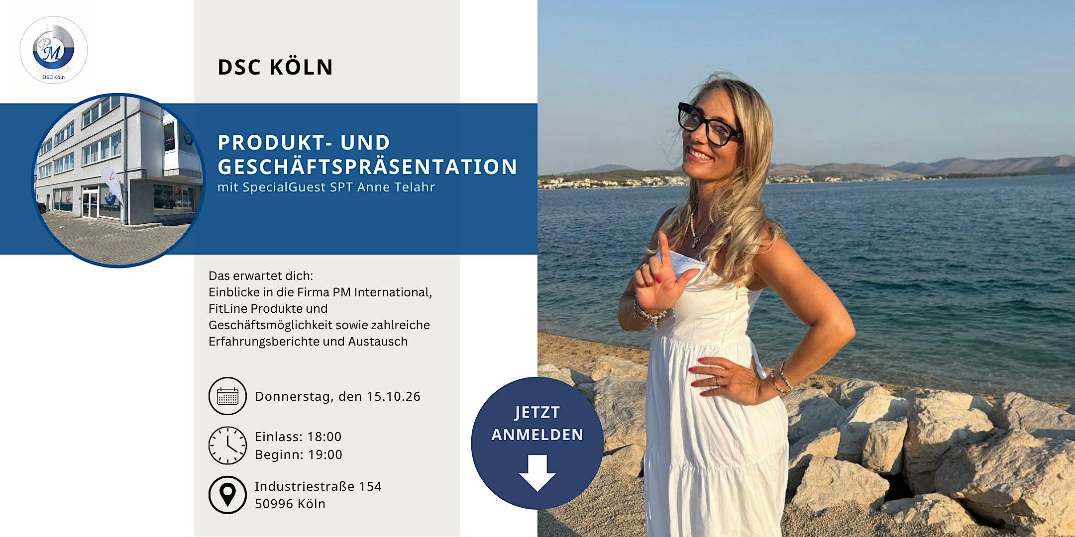 Produkt- & Geschäftspräsentation mit SpecialGuest SPT Anne Telahr