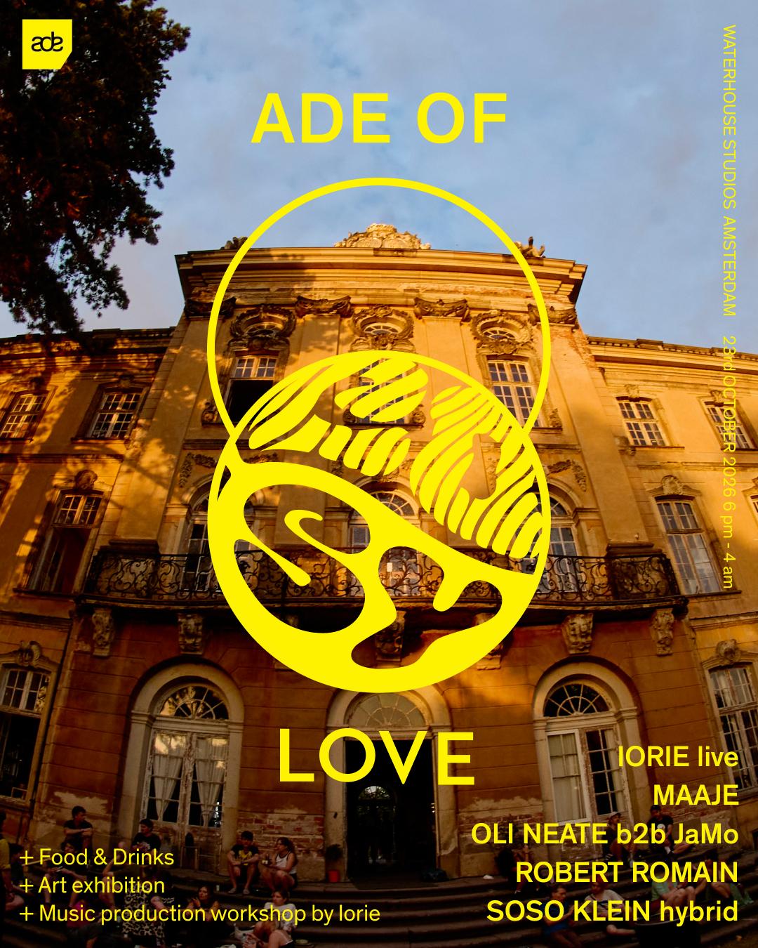 ADE of LOVE: Love Foundation X CoSy Festival - Iorie (workshop + live), Soso Klein & many more
