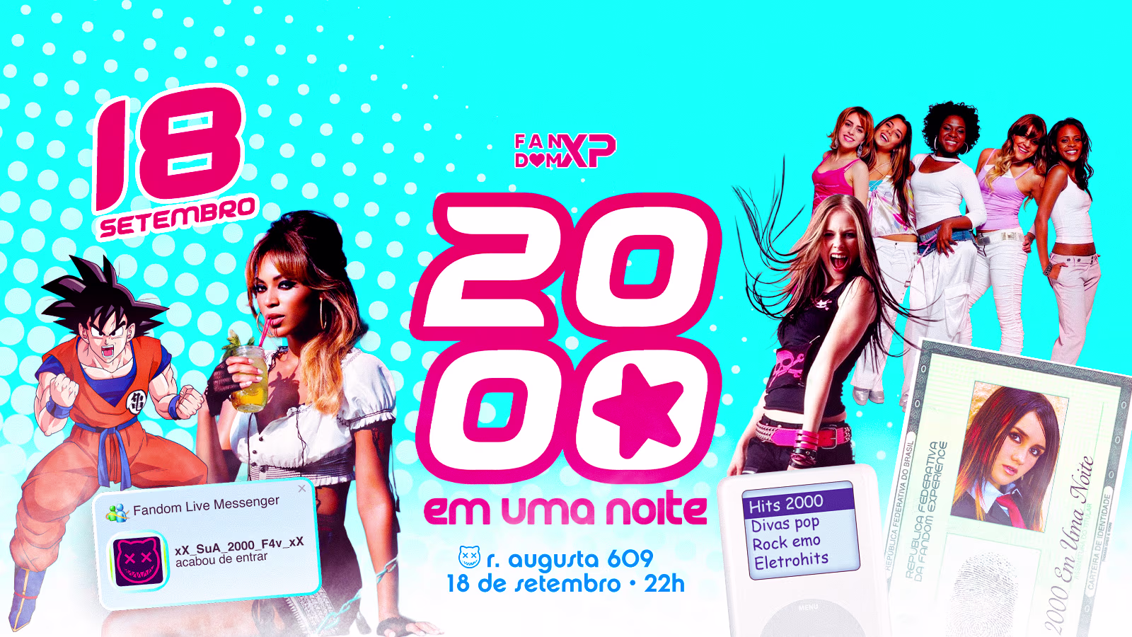 2000 Em Uma Noite: Pop • Nostalgia • Summer & Hits 2000