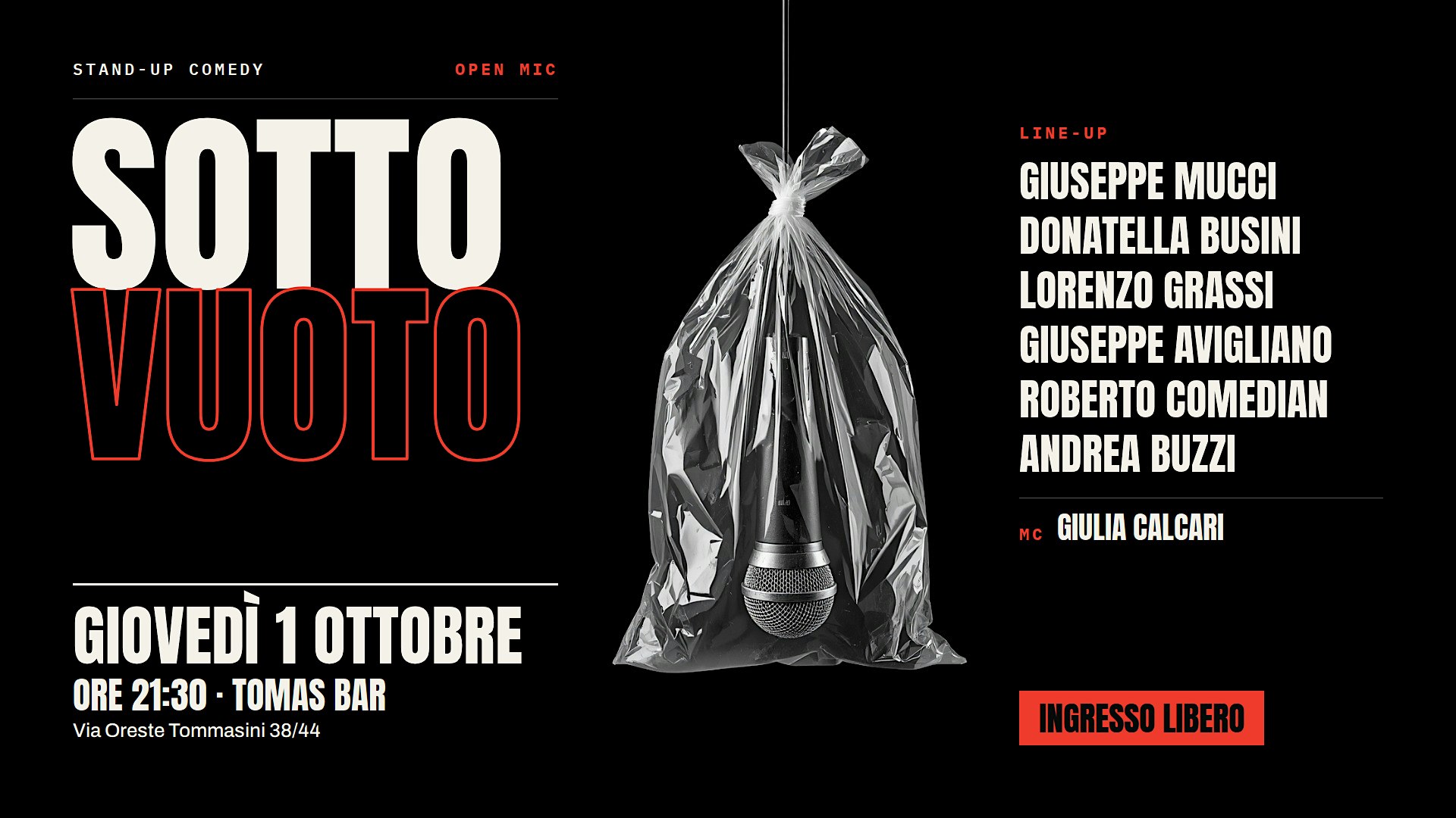 SOTTO VUOTO - Stand up comedy