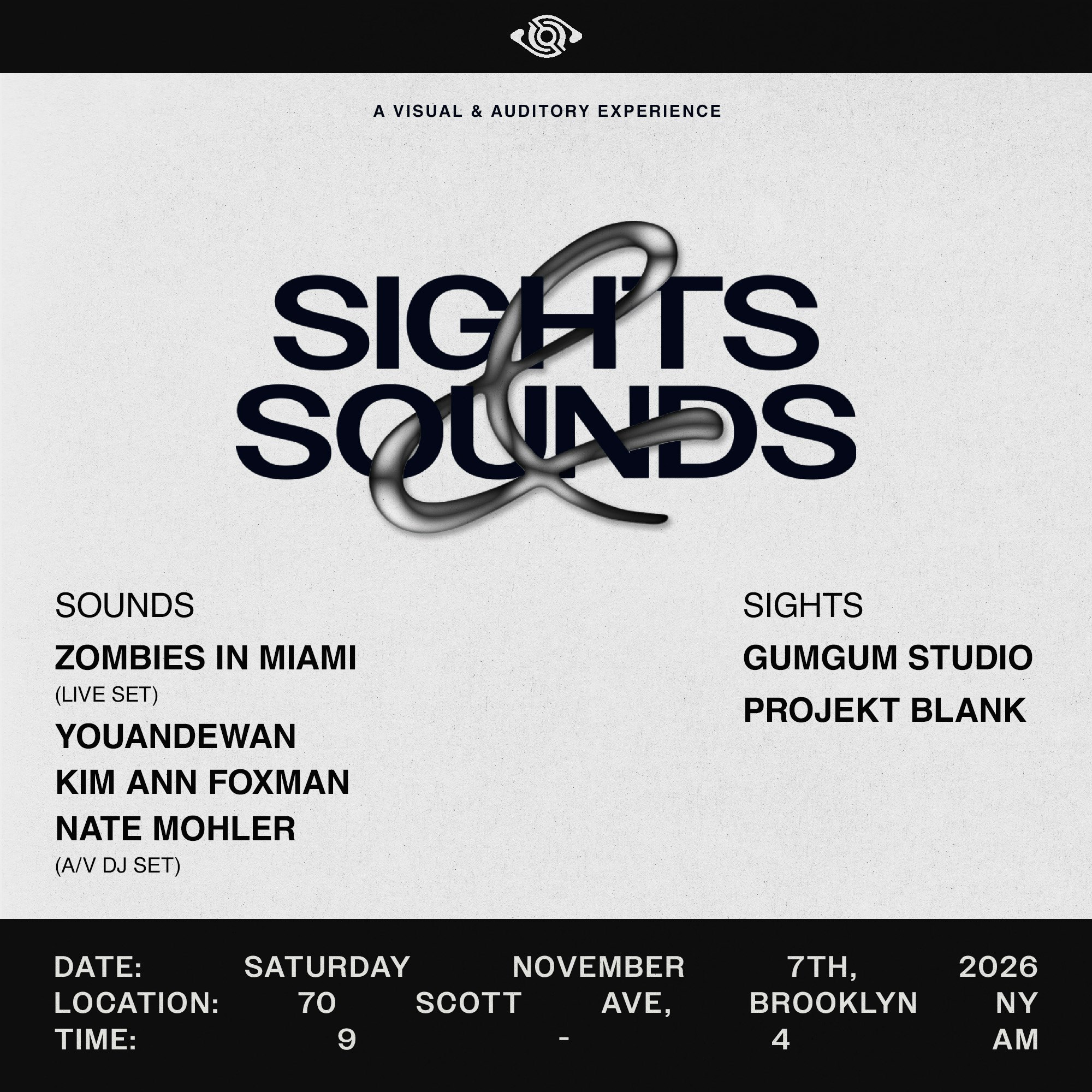Sights & Sounds: Zombies in Miami (live), Youandewan, Kim Ann Foxman, Nate Mohler (A/V set)