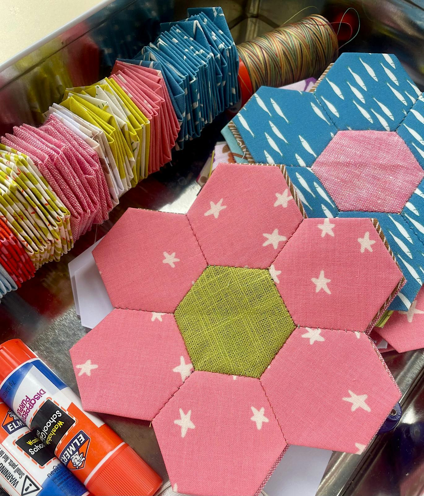Intro to English Paper Piecing (EPP): Hexagon Flowers