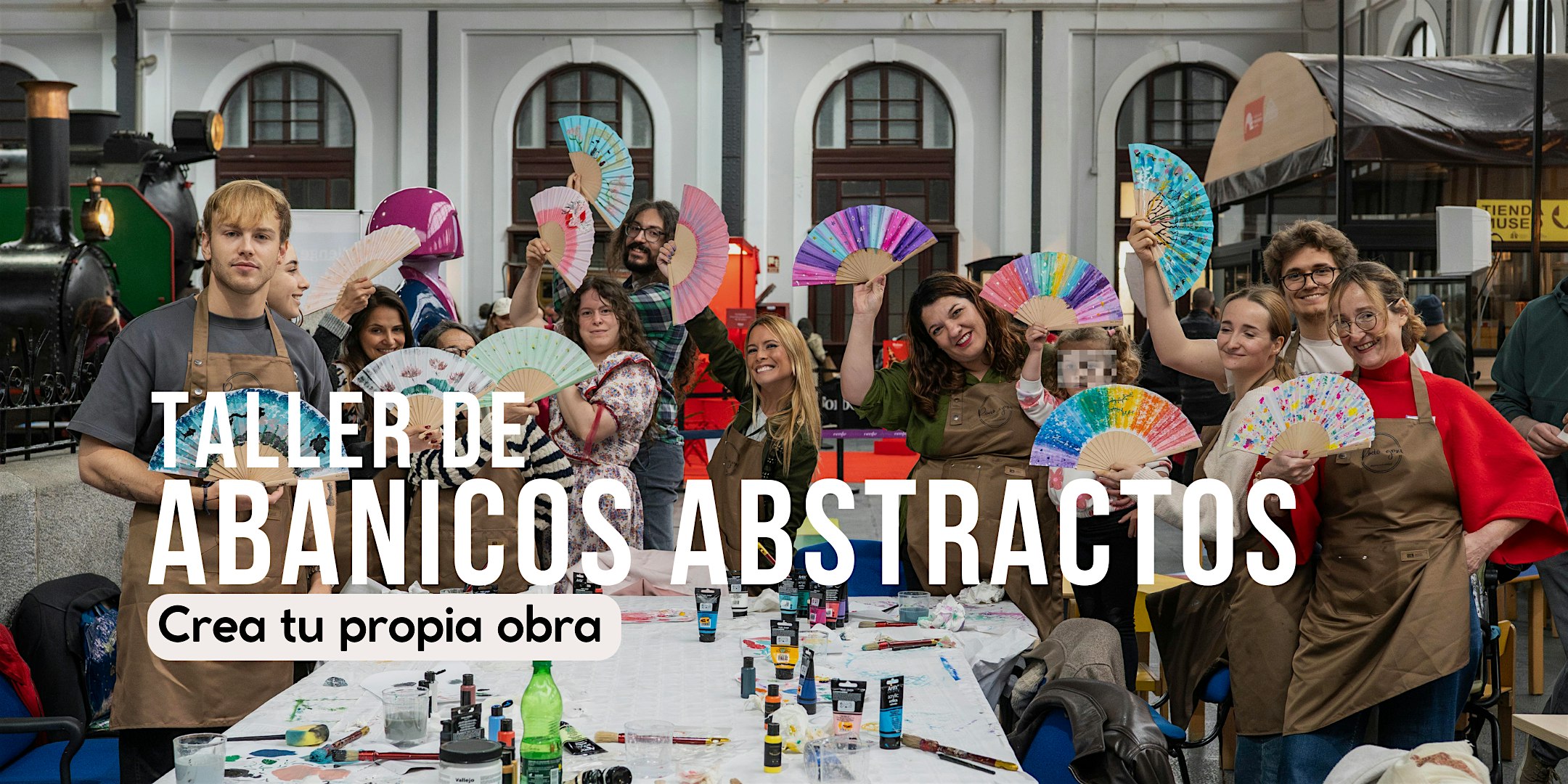 Taller de abanicos abstractos: crea tu propia obra en Mercado de Motores