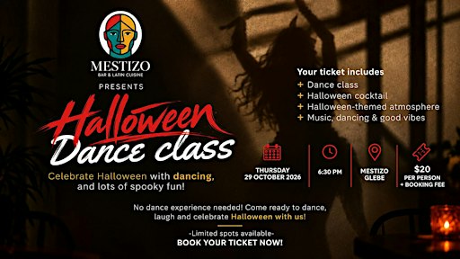 Halloween Dance Class at Mestizo  |  Cocktail Included !!