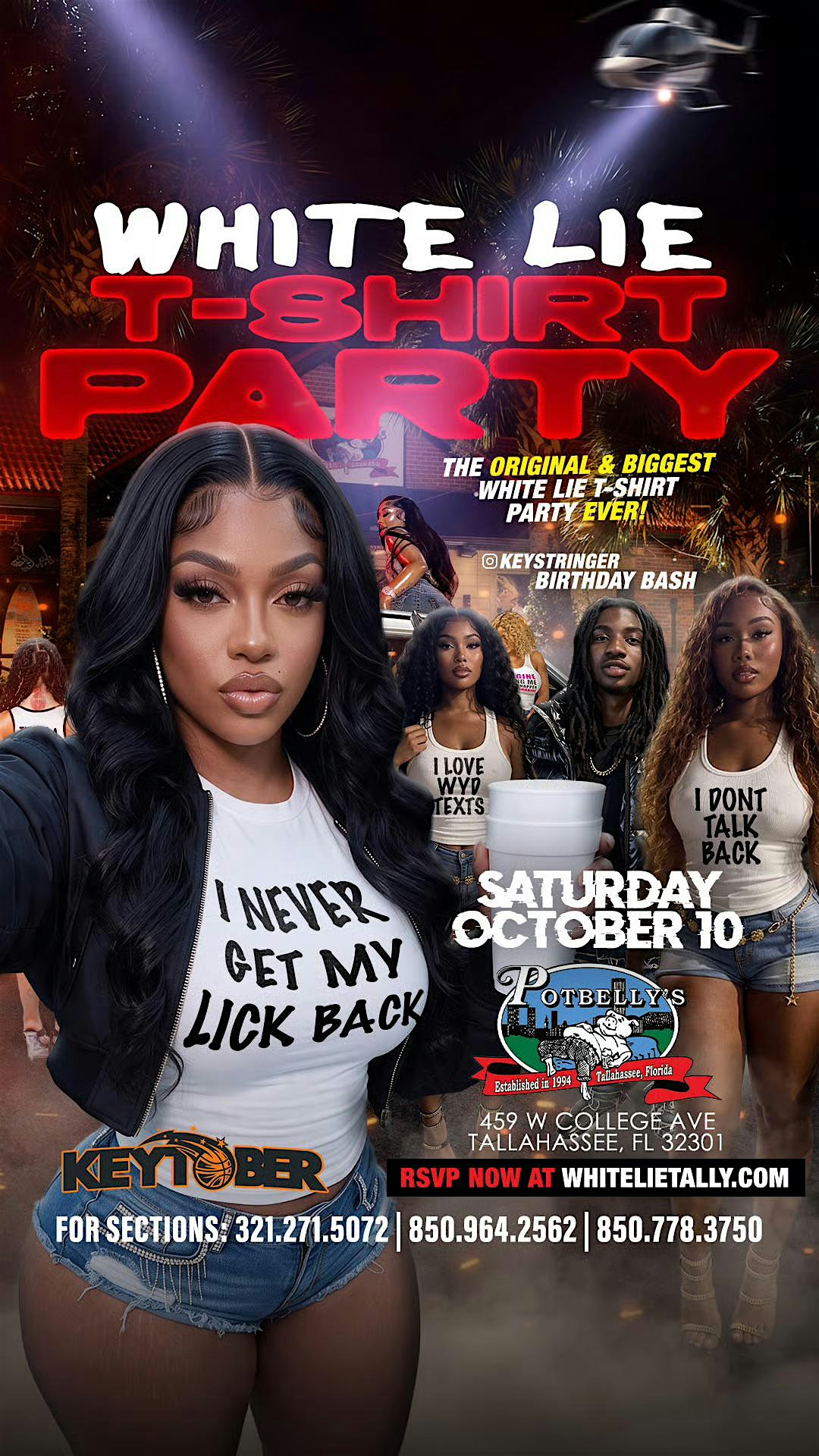WHITE LIE T-SHIRT PARTY