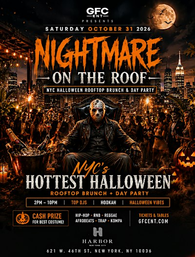 Nightmare on the Roof | NYC Halloween Rooftop Brunch & Day Party