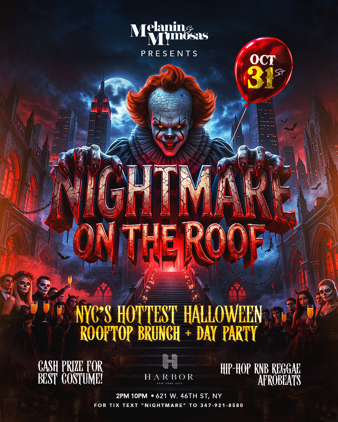 Nightmare on the Roof | NYC Halloween Rooftop Brunch & Day Party