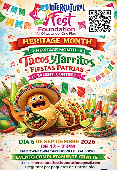 Intercultural Fest™ Heritage Month Tacos y Jarritos – Fiestas Patrias 2026