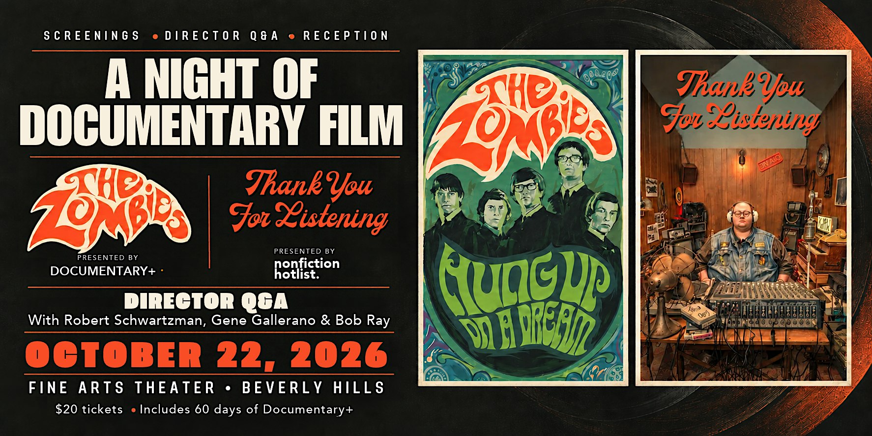 Documentary+ presents "The Zombies" & "Thank You for Listening"