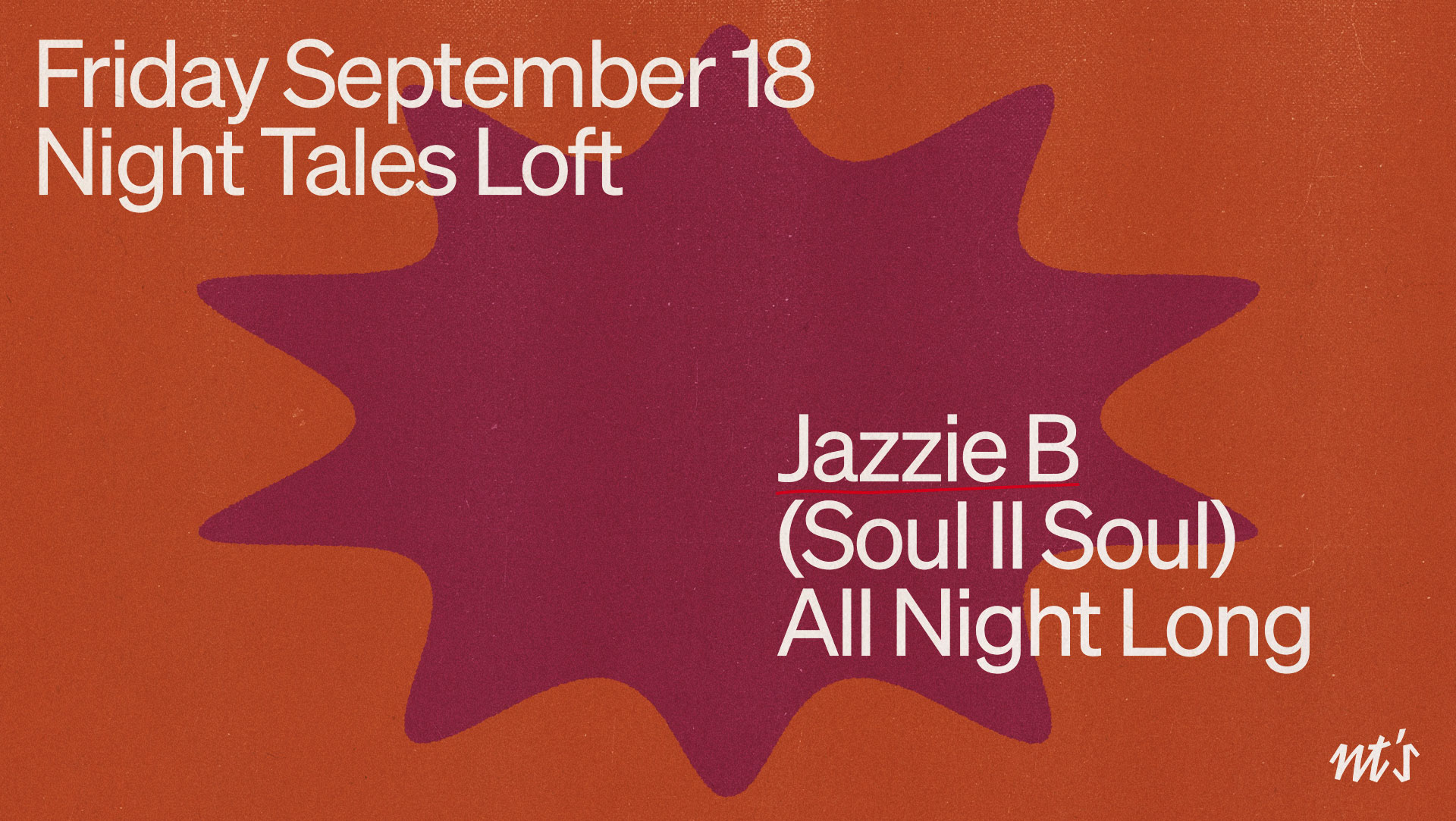 NT's Loft: Jazzie B (All Night Long)