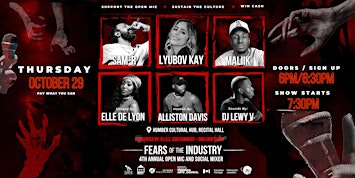 R.I.S.E Open Mic - 4th ANNUAL FEARS OF THE INDUSTRY