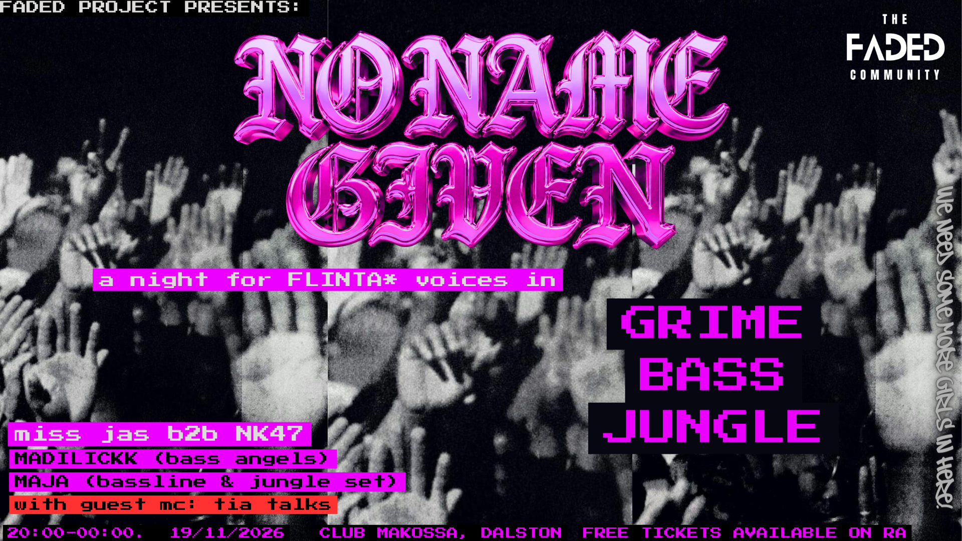 No Name Given - FREE BASS / GRIME / JUNGLE / DUBSTEP EVENT