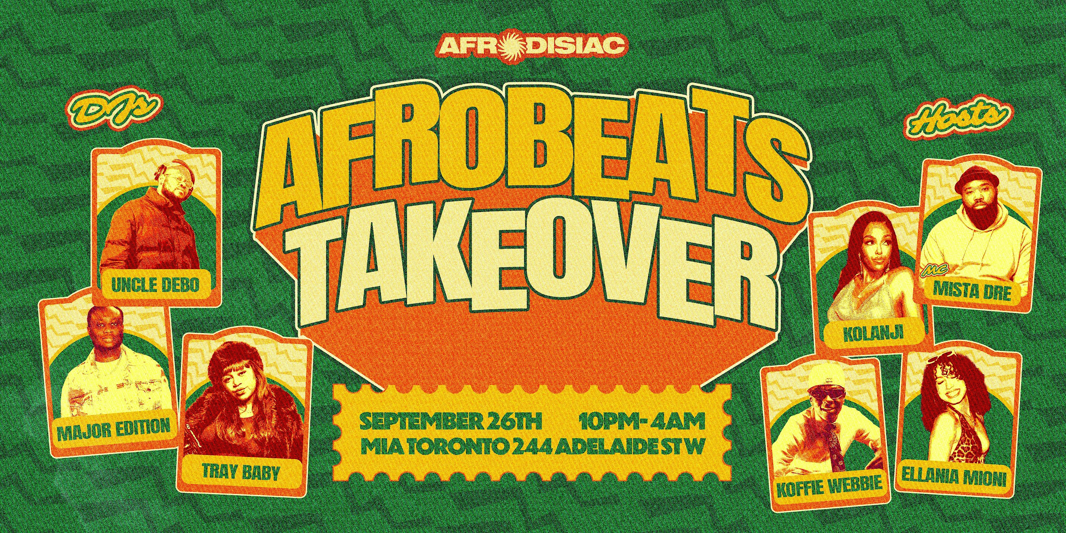Afrobeats Takeover: MIA Toronto | Sat, Sept 26