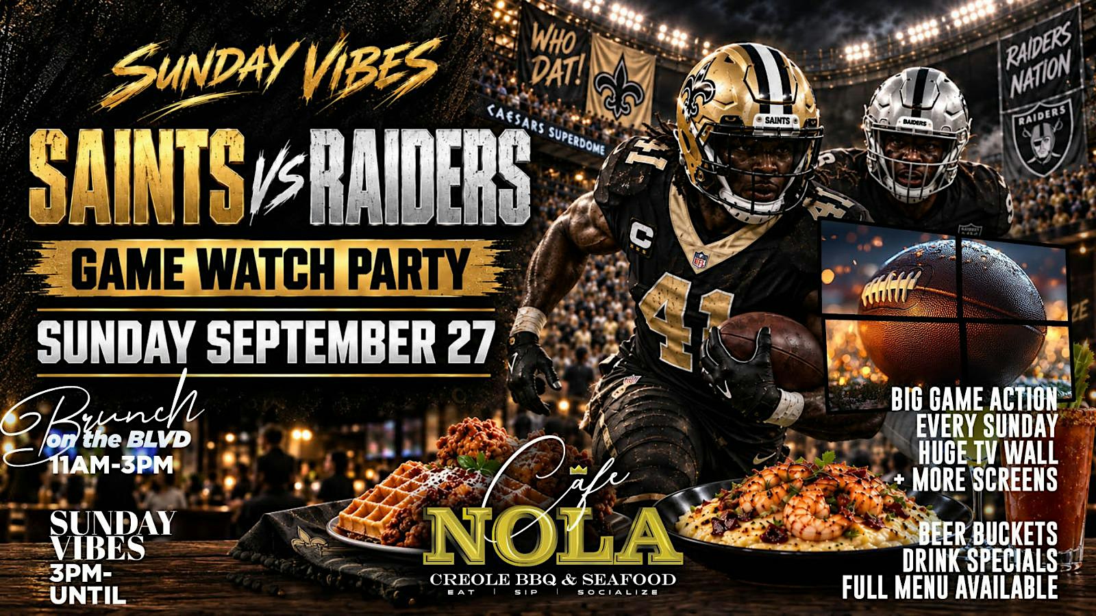 SAINTS vs RAIDERS After Party WESTBANK SUNDAYS ♍ Virgo Birthday Day Social