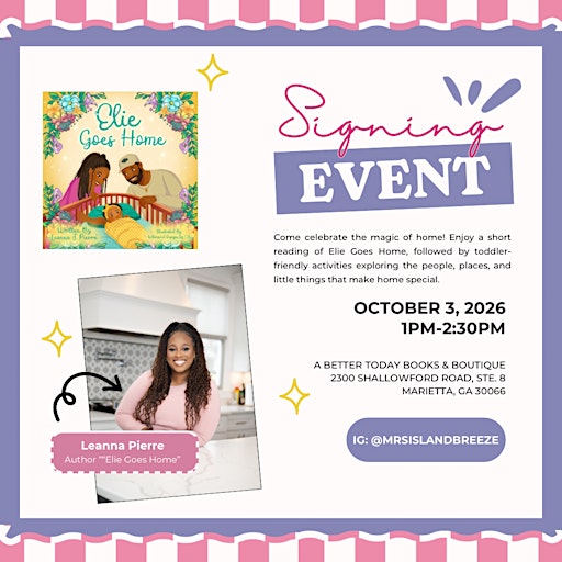 Elie Goes Home: A Special Storytime & Author Signing