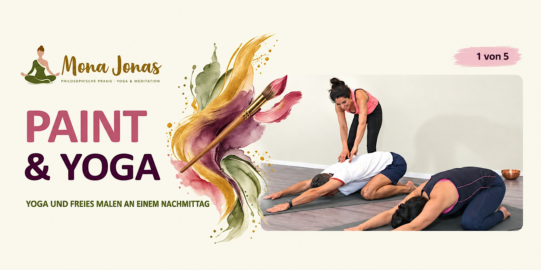 Paint & Yoga – Yoga und freies Malen - Erholung für Körper und Geist