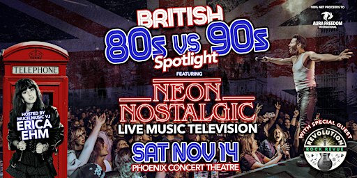 Erica Ehm hosts British 80s vs 90s LIVE MUSIC TELEVISION w Neon Nostalgic
