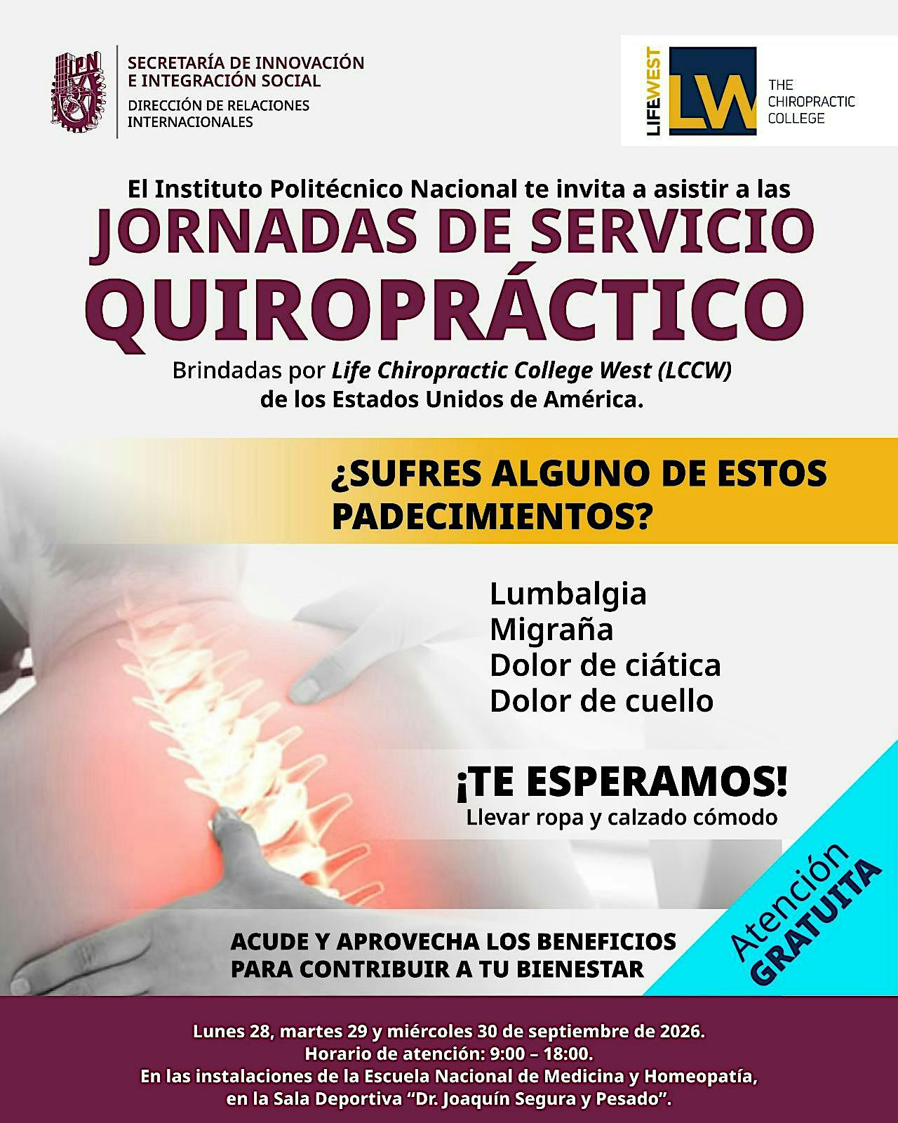 Jornada de Servicio Quiropráctico