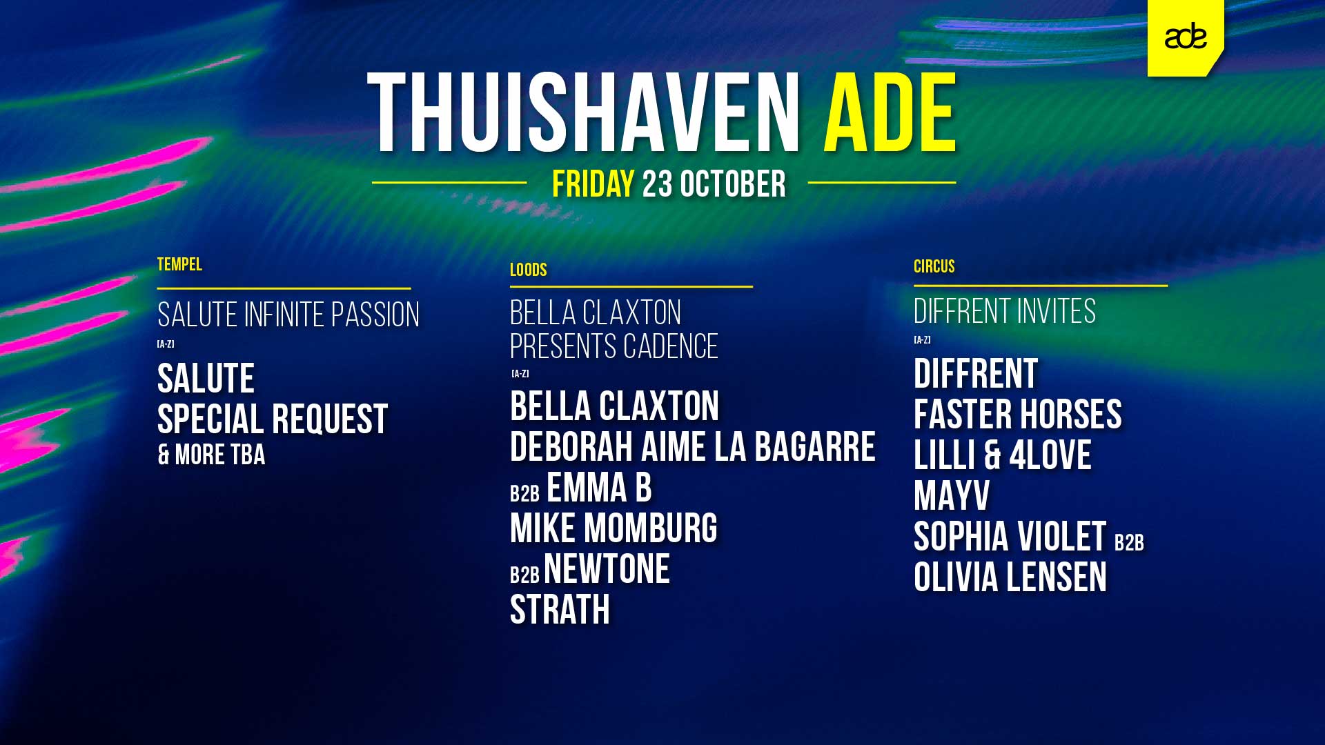 23 OCT - Friday Day with salute / Diffrent & Bella Claxton