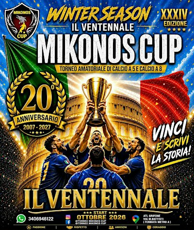 XXXIV MikonosCup calcio a 5&8 amatoriale