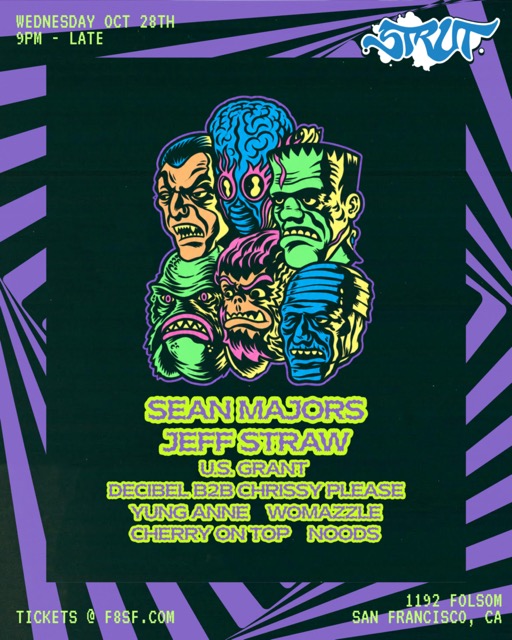 Strut SF and F8 present The Halloween Party with Sean Majors and Jeff Straw