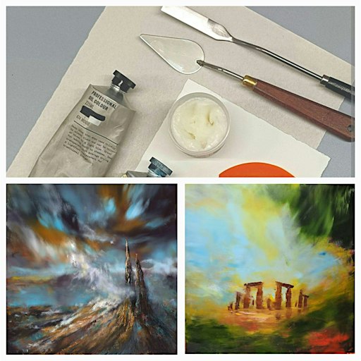 Atmospheric landscape in Oil & Coldwax-Morning Session