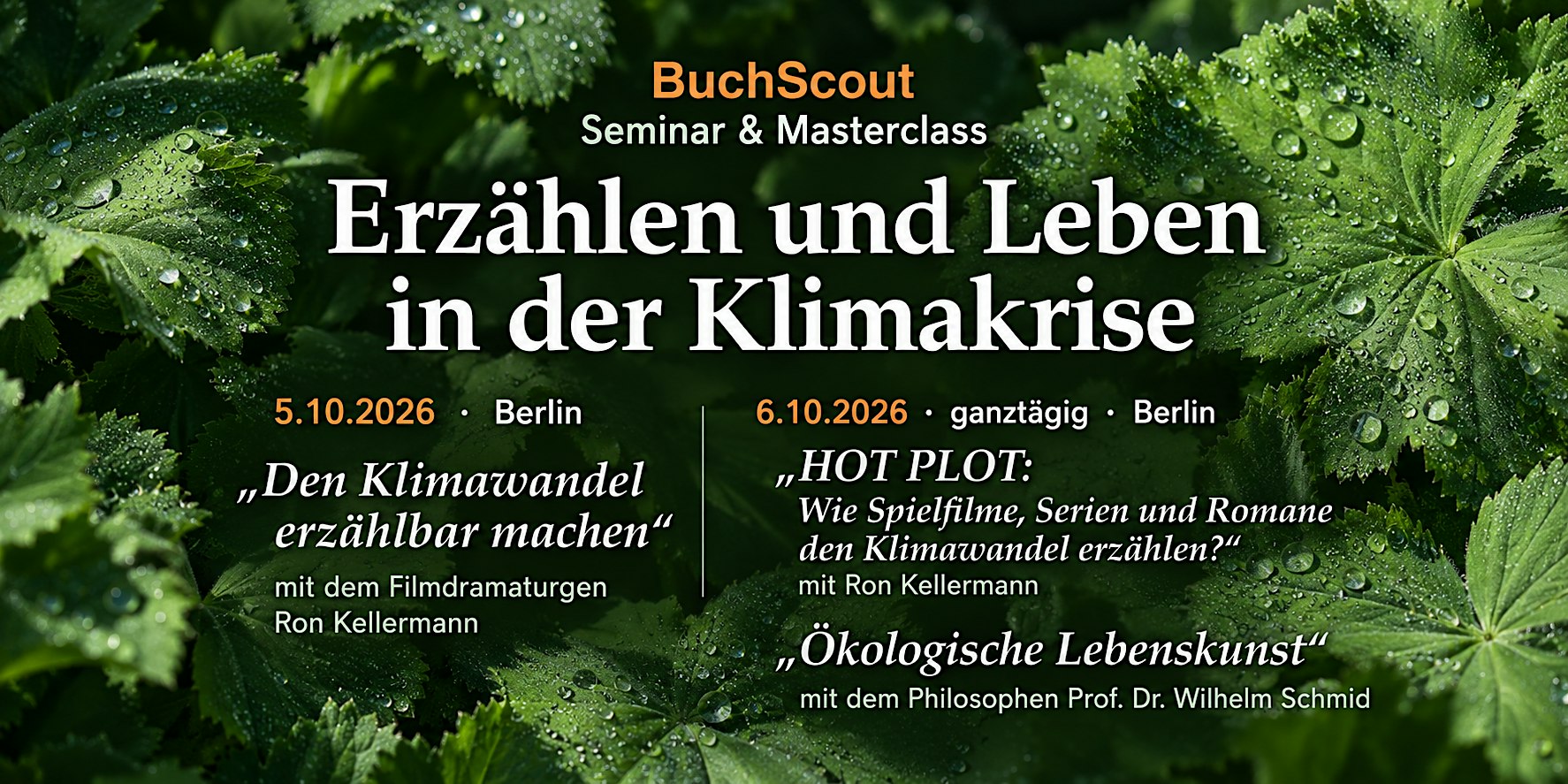 Seminar & Masterclass „Erzählen und Leben in der Klimakrise“