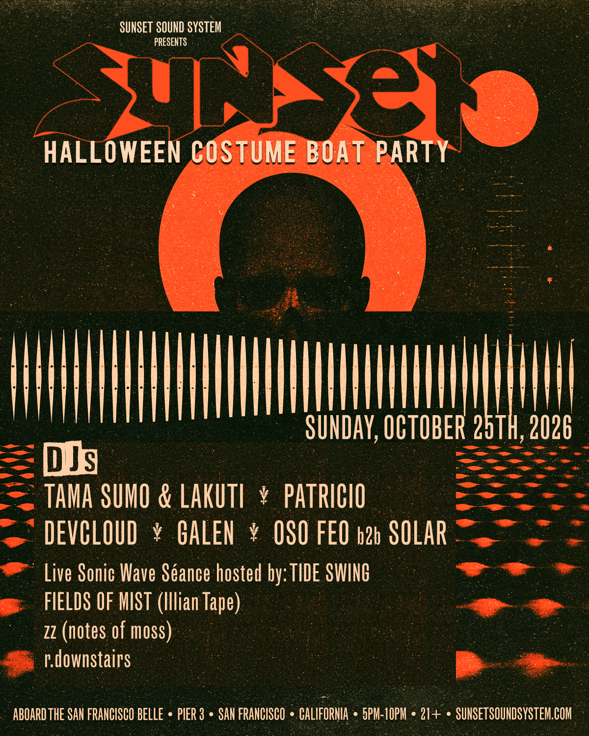 Sunset Sound System Halloween Costume Boat + After-Party 2026