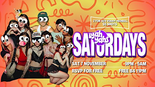 SATURDAY NIGHT PARTY AT YAH'S till 5AM SAT NOV 7