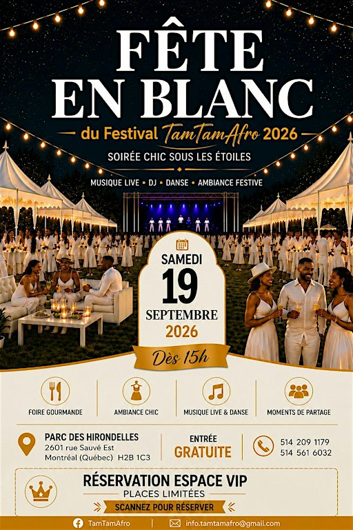 FÊTE EN BLANC du Festival Tam-Tam Afro