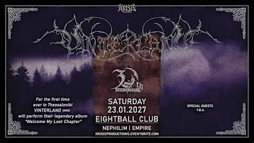 VINTERLAND LIVE IN THESSALONIKI FOR THE FIRST TIME!