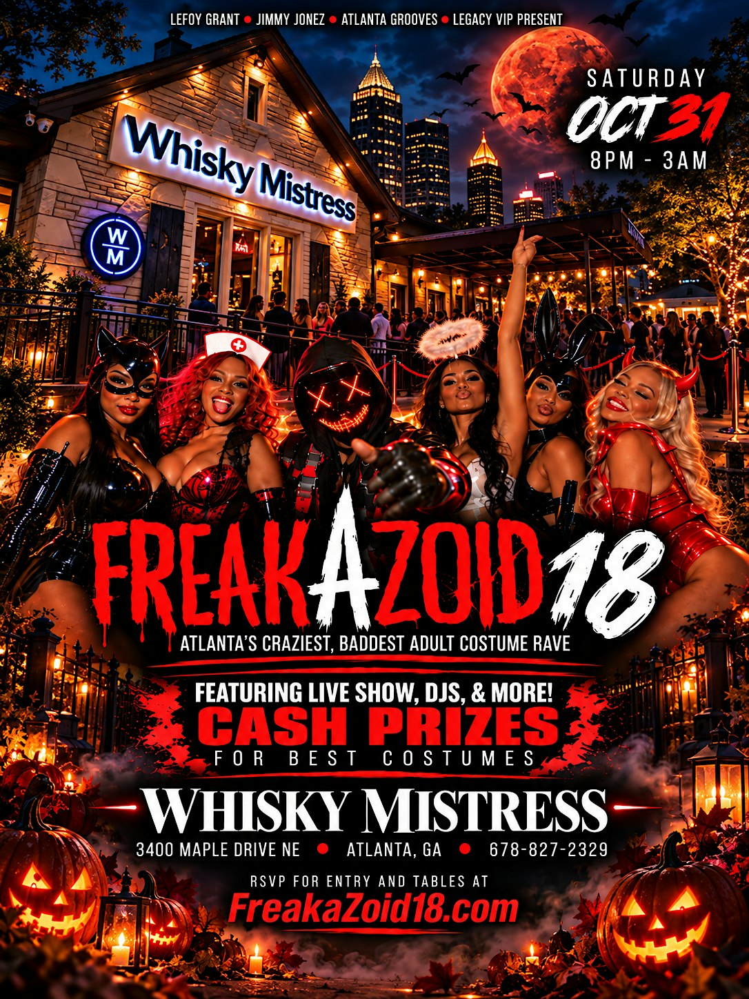 FREAKAZOID 18: Atlanta's Biggest & Baddest Adult Halloween Costume Rave!