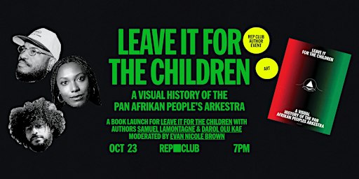 BOOK EVENT: Leave It For The Children