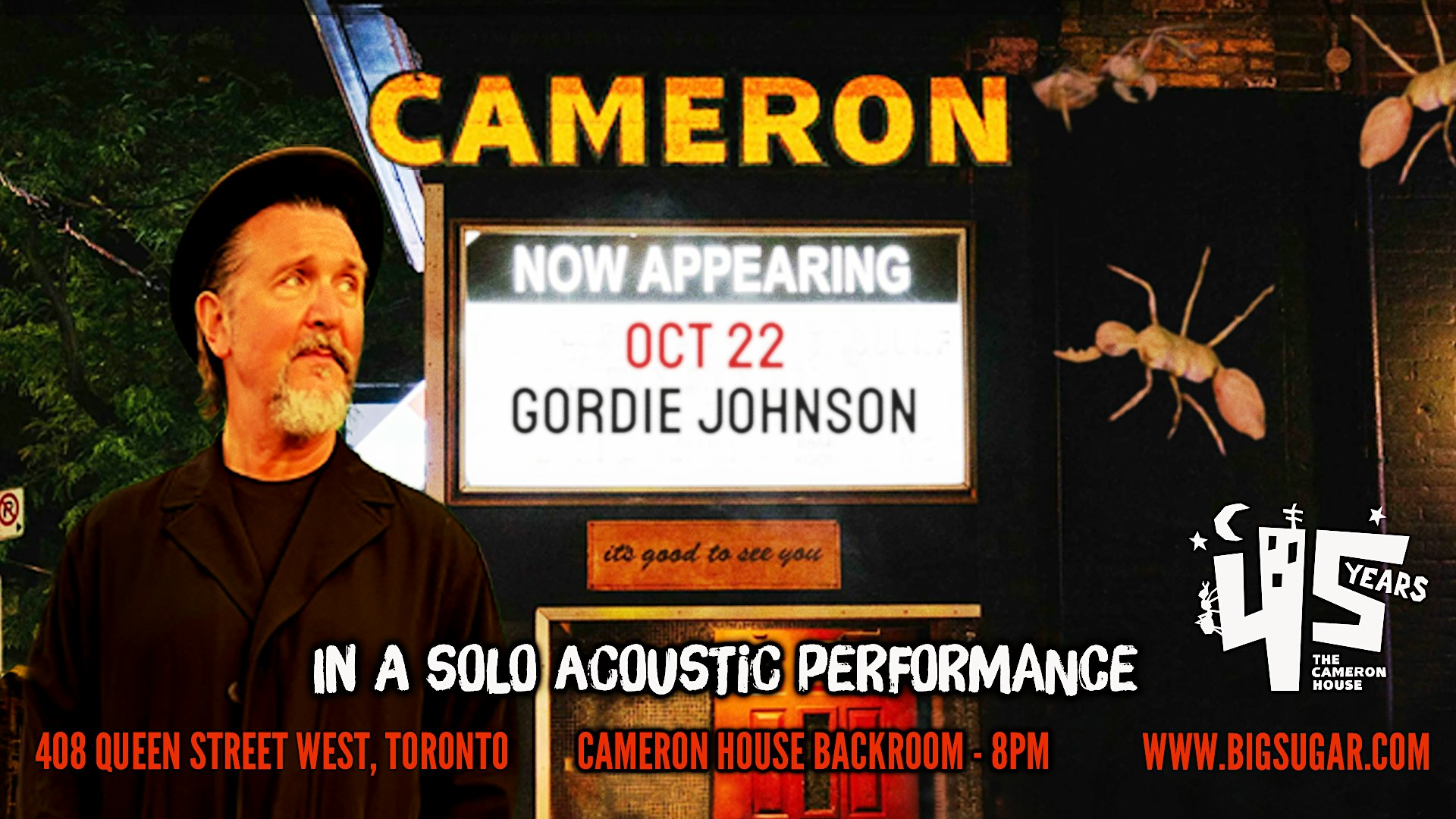 Gordie Johnson @ The Cameron House (Backroom)