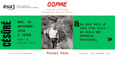 Conférence Paysagistes MO avec Michel Péna