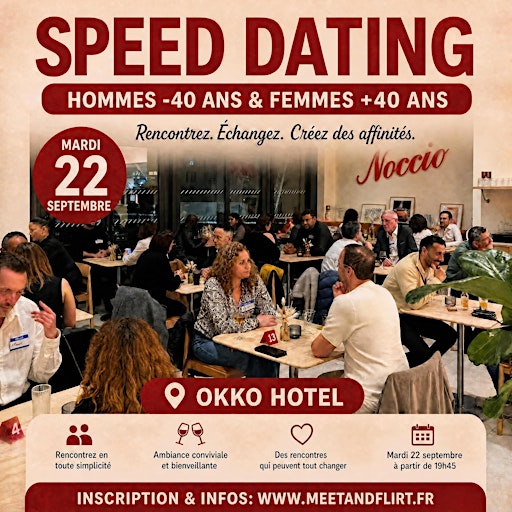 Speed dating hommes - 40 ans et femmes +40 ans