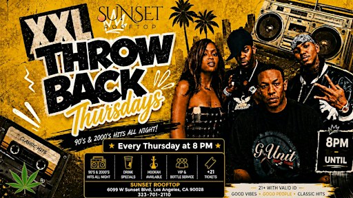Throwback Thursdays at Sunset Rooftop