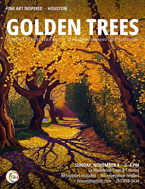 Golden Trees Paint & Sip