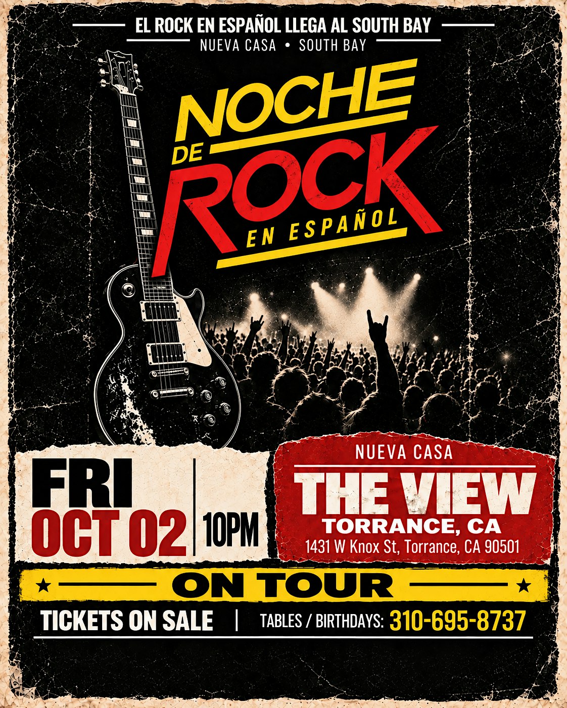 NOCHE DE ROCK EN ESPAÑOL SOUTHBAY TOUR | THE VIEW MUSIC VENUE LOS ANGELES