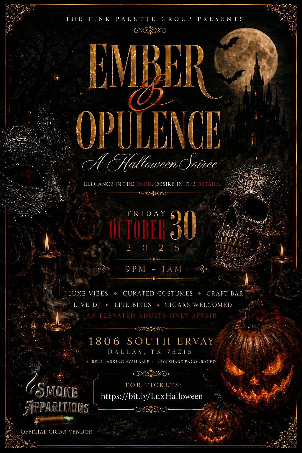 ✨ EMBER & OPULENCE ✨ A Luxury Halloween Soirée