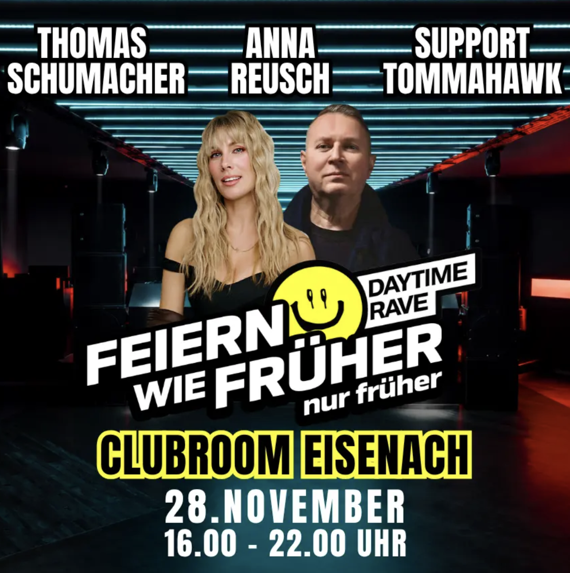Feiern wie früher - nur früher! Der DAY RAVE mit Anna Reusch & Thomas Schumacher