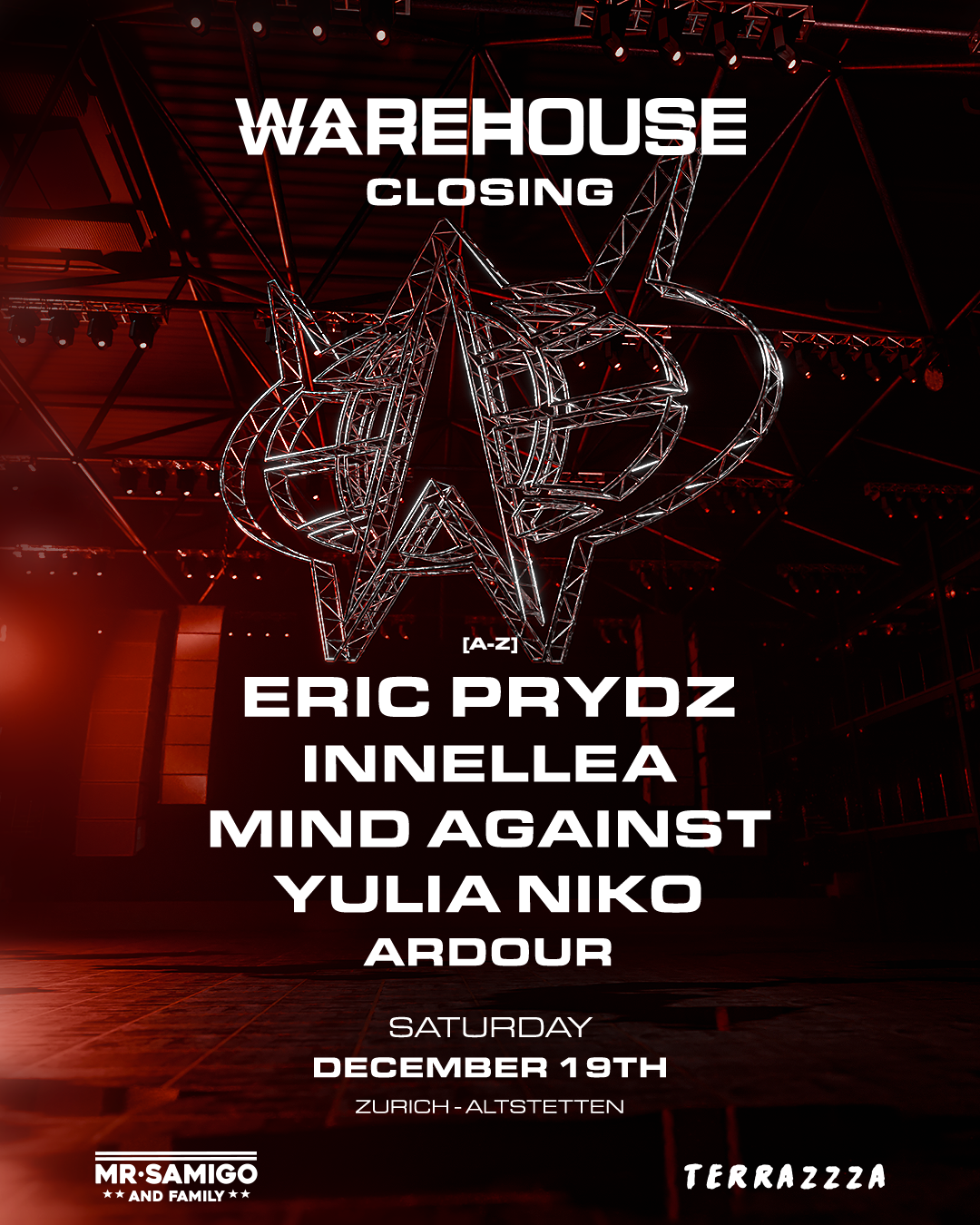 Warehouse Closing - Eric Prydz, Mind Against, Innellea