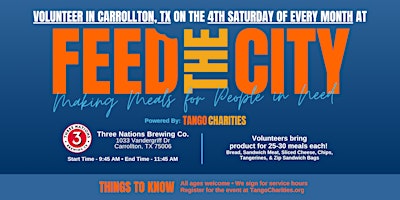 Feed The City Carrollton: Making Meals for People In Need