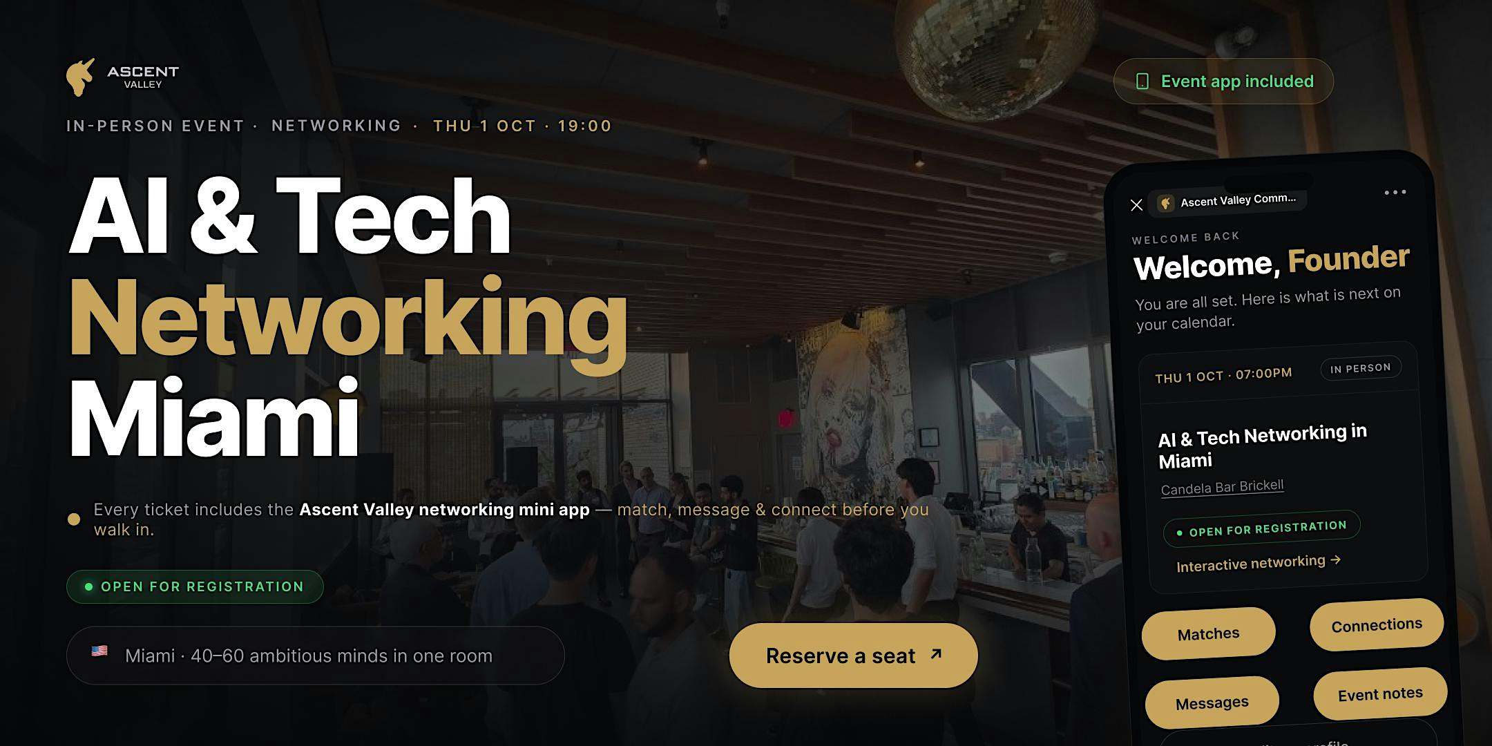 AI & Tech Networking Event in Miami by Ascent Valley